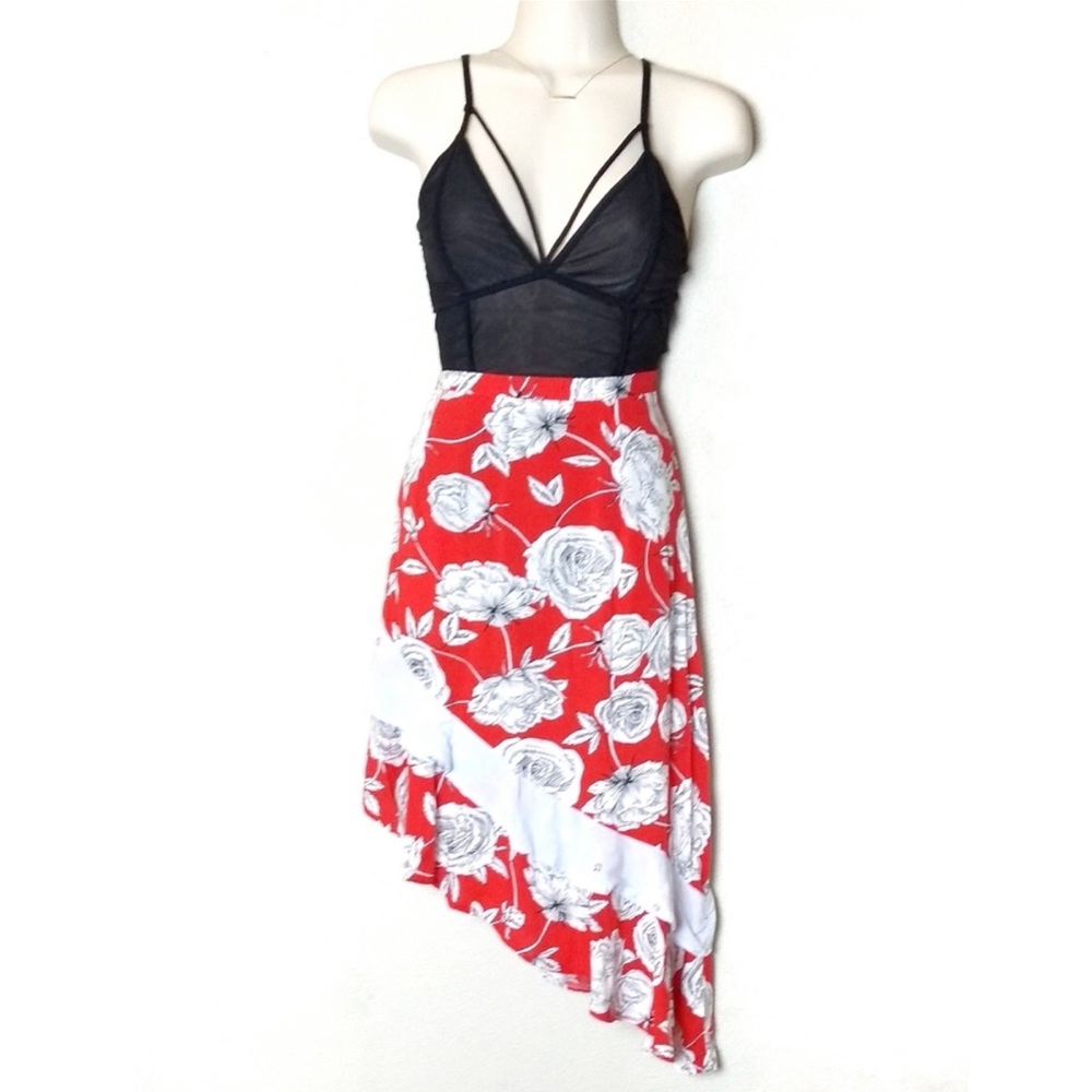 Jaase NWOT Women’s SmallTiered/Ruffled Asymmetrical Skirt (SKT004)